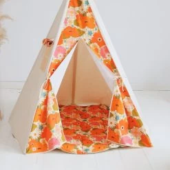 Picnic With Flowers Round Cotton Mat -Kids Toys Store picnic with the flowers round cotton mat 699505