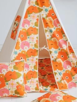 Picnic With Flowers Teepee Tent And Mat Set -Kids Toys Store picnic with the flowers teepee and mat set 485869