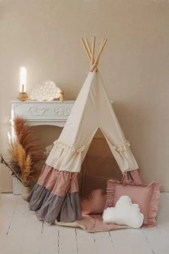 Powder Frills Teepee Tent With Frills -Kids Toys Store powder frills teepee tent with frills 326567