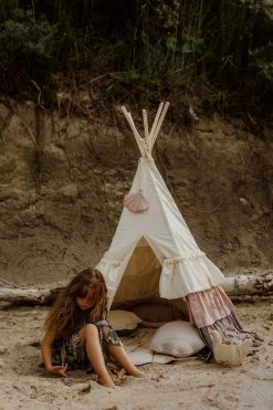 Powder Frills Teepee Tent With Frills -Kids Toys Store powder frills teepee tent with frills 757047