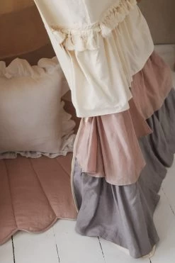 Powder Frills Teepee Tent With Frills And Powder Pink Shell Mat Set -Kids Toys Store powder frills teepee with frills and powder pink shell mat set 414826