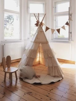 Shabby Chic Teepee Tent With Frills -Kids Toys Store shabby chic teepee tent with frills 516739