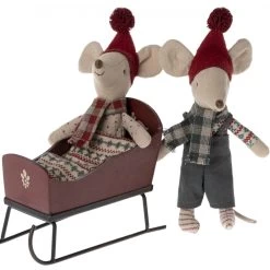 Maileg Sleigh, Mouse - Red