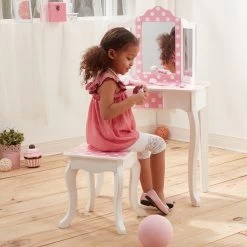 Fantasy Fields - Fashion Polka Dot Prints Gisele Play Vanity Set - Pink / White -Kids Toys Store td 11670f 0