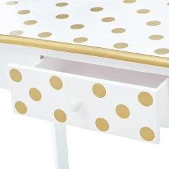 Fantasy Fields - Fashion Polka Dot Prints Gisele Play Vanity Set - White / Gold 12 Fantasy Fields - Fashion Polka Dot Prints Gisele Play Vanity Set - White / Gold -Kids Toys Store td 11670m 3