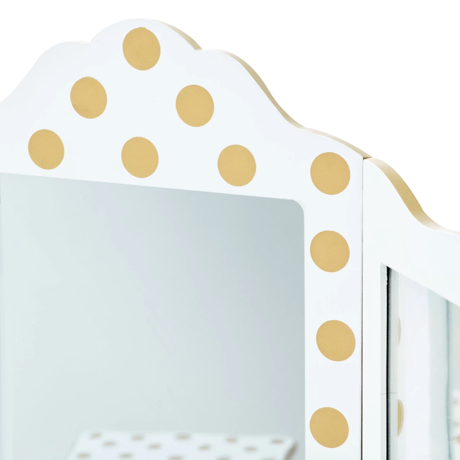 Fantasy Fields - Fashion Polka Dot Prints Gisele Play Vanity Set - White / Gold 4 Fantasy Fields - Fashion Polka Dot Prints Gisele Play Vanity Set - White / Gold - Image 2