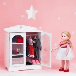 Olivia's Little World - Little Princess 18" Doll Fancy Closet With 3 Hangers